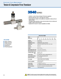 Thumbnail of document Data Sheet - 3540 Series Tension & Compression Force Transducers